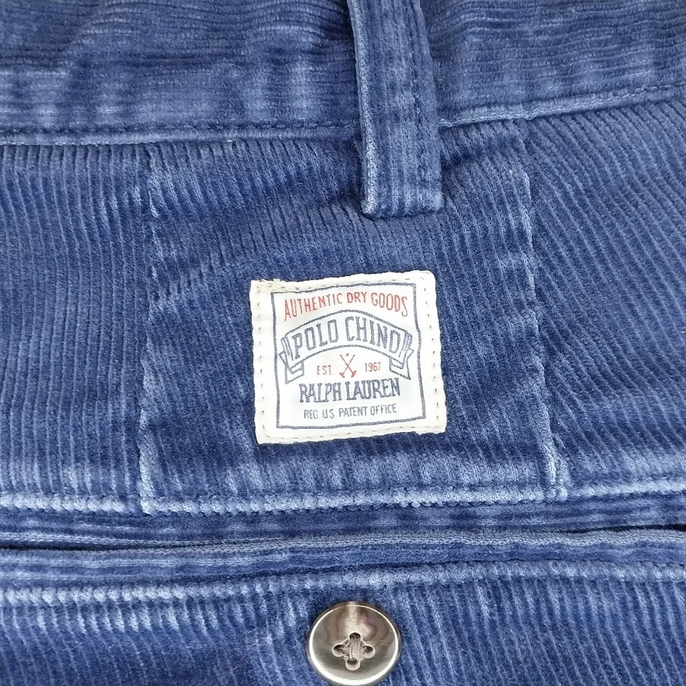 Polo Ralph Lauren Vintage 90's Men's Blue Corduroy Pants - Picture 14 of 16